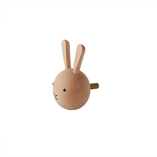 zijaanzicht houten rabbit wandhaakje oyoy lollipop rebels